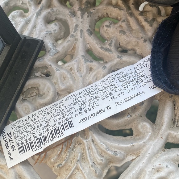 Zara Jumpsuit. Navy Blue. Full Length with tonal belt. - Picture 7 of 7